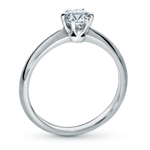 Pierścionek zaręczynowy z diamentem 0.31 ct F/ VS2 - Certyfikat GIA | Model R03-33 (1)